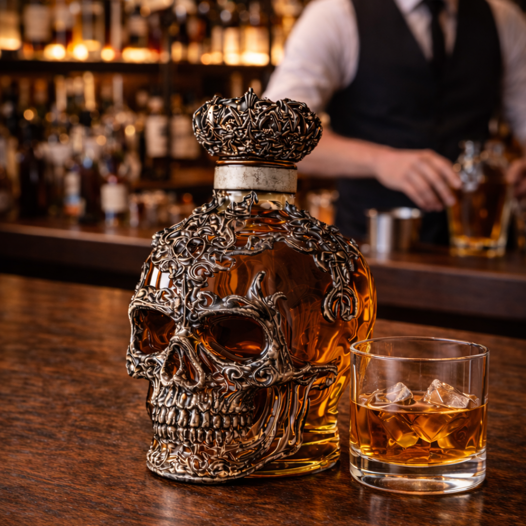 Whiskey Bottle - Royal Skull Edition