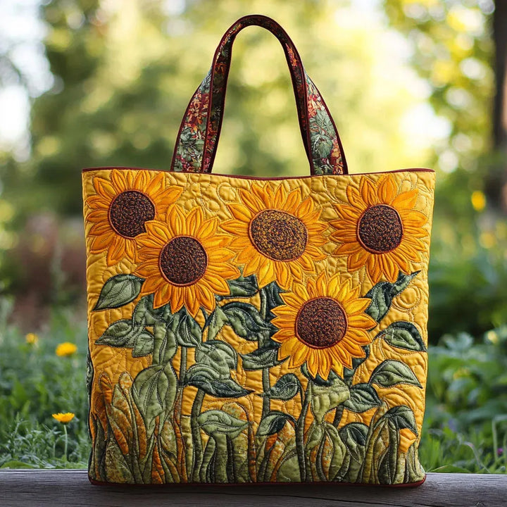 Classic Quilted Tote - Sunflowers