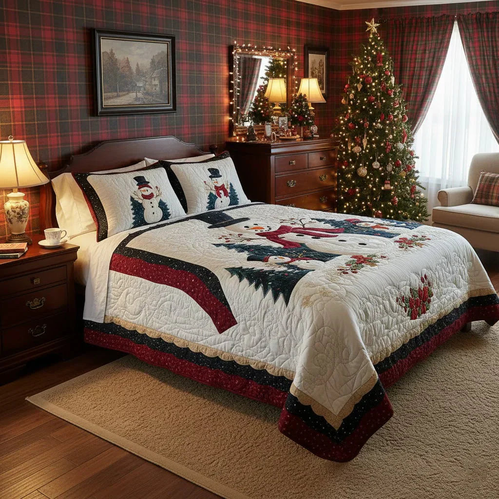 Quilted Bed Set 3 Pieces - Friends of the Snow