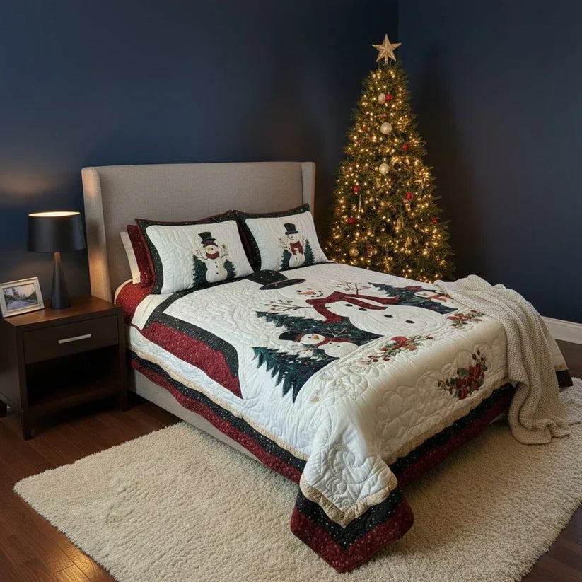 Quilted Bed Set 3 Pieces - Friends of the Snow