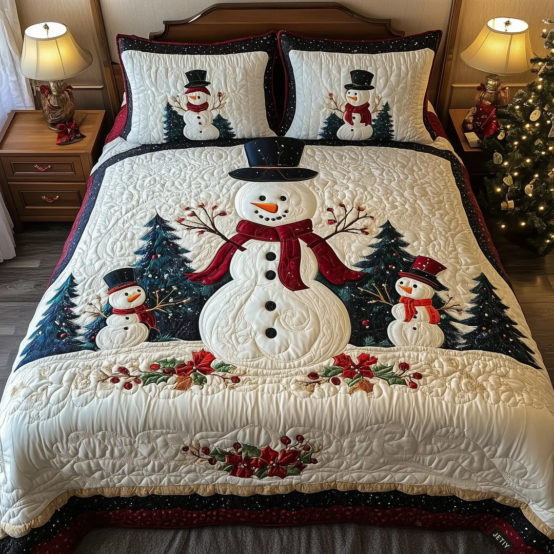 Quilted Bed Set 3 Pieces - Friends of the Snow