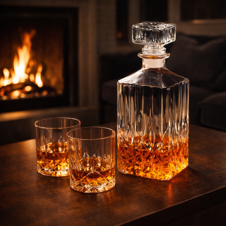 Whisky Bottles - Set of Bottle and Glasses