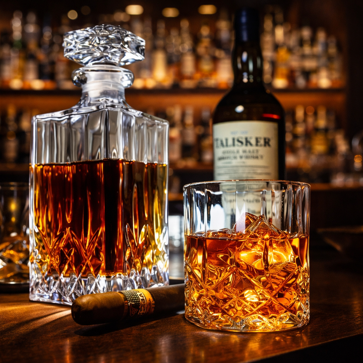 Whisky Bottles - Set of Bottle and Glasses