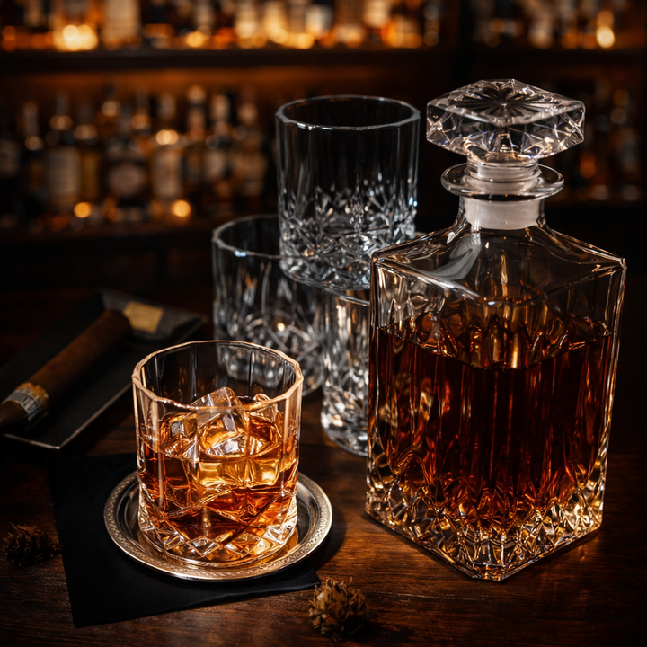 Whisky Bottles - Set of Bottle and Glasses