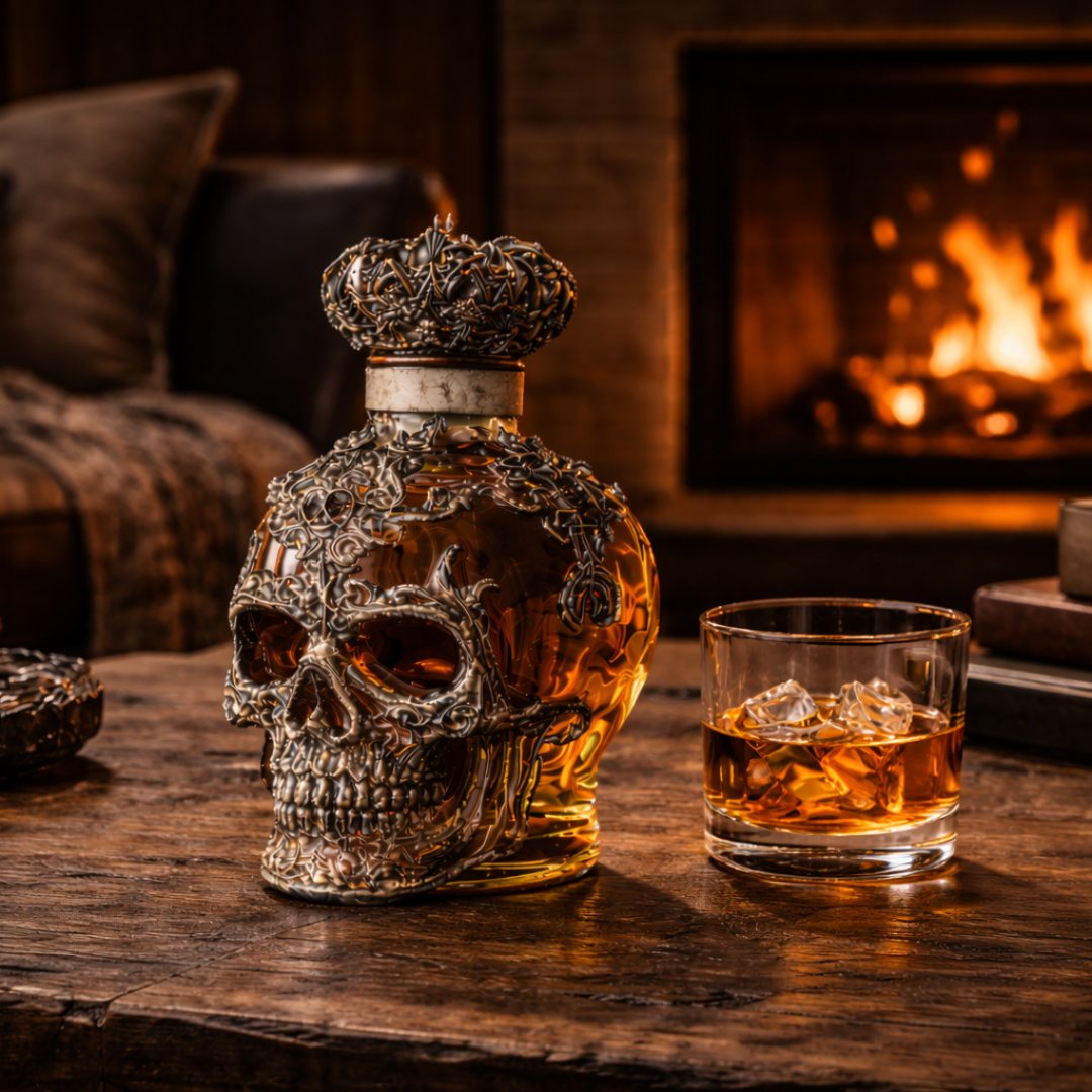 Whiskey Bottle - Royal Skull Edition