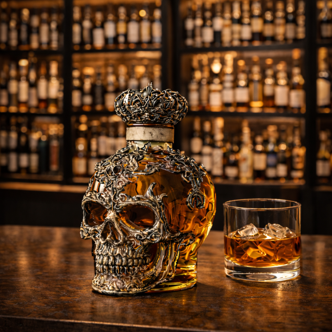 Whiskey Bottle - Royal Skull Edition