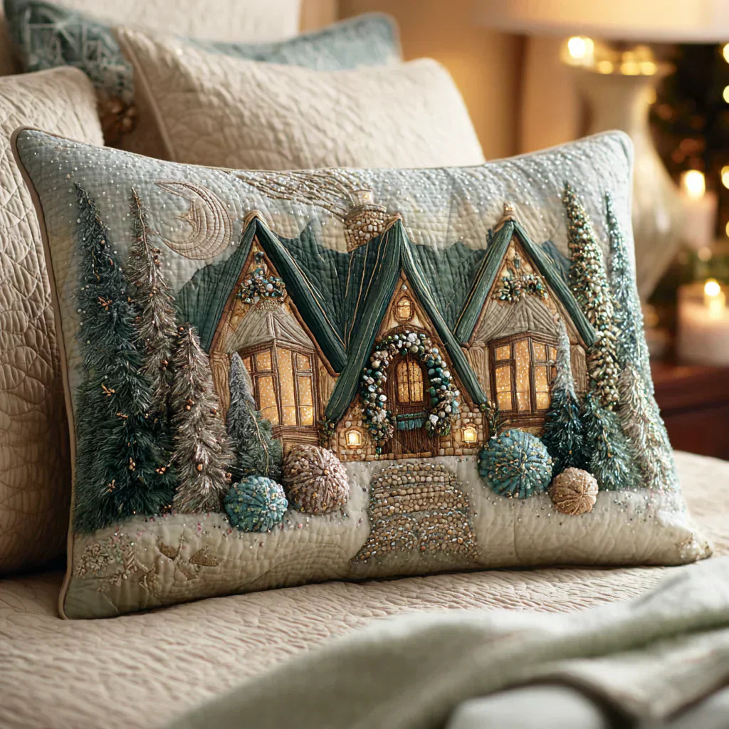 Quilted Cushion Cover - Morning of Crystal
